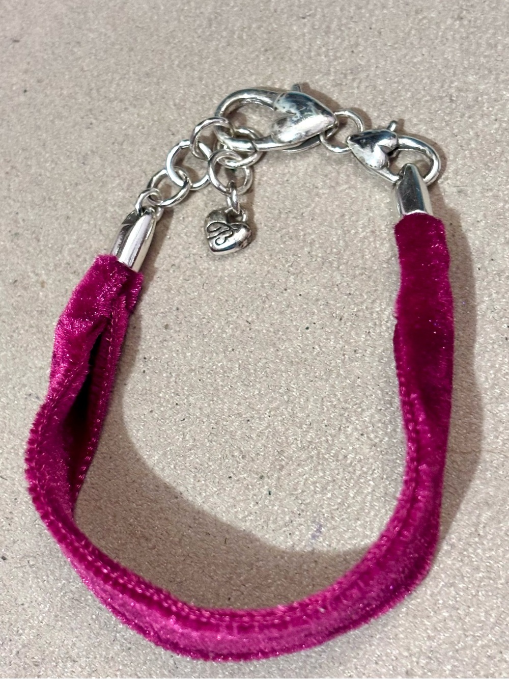 🆕Listing! Brighton Scarlett bracelet Dusty blue velvet charm holder Retired